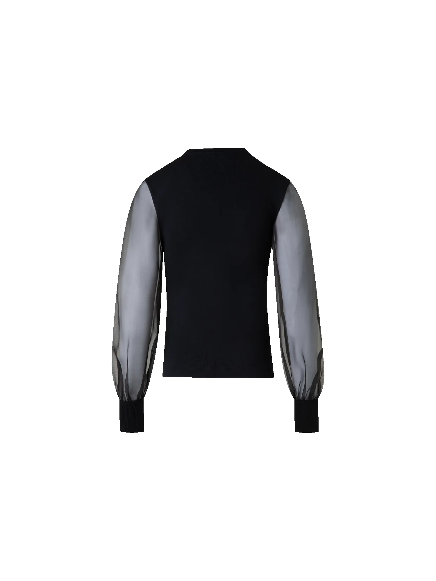 Silk Sweater with Sheer Organza Sleeves sold by Akris product image thumbnail 3