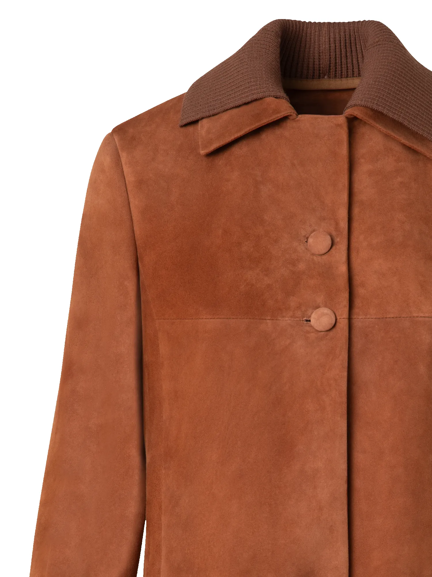 Cropped Leather Jacket with Knit Collar sold by Akris product image thumbnail 5