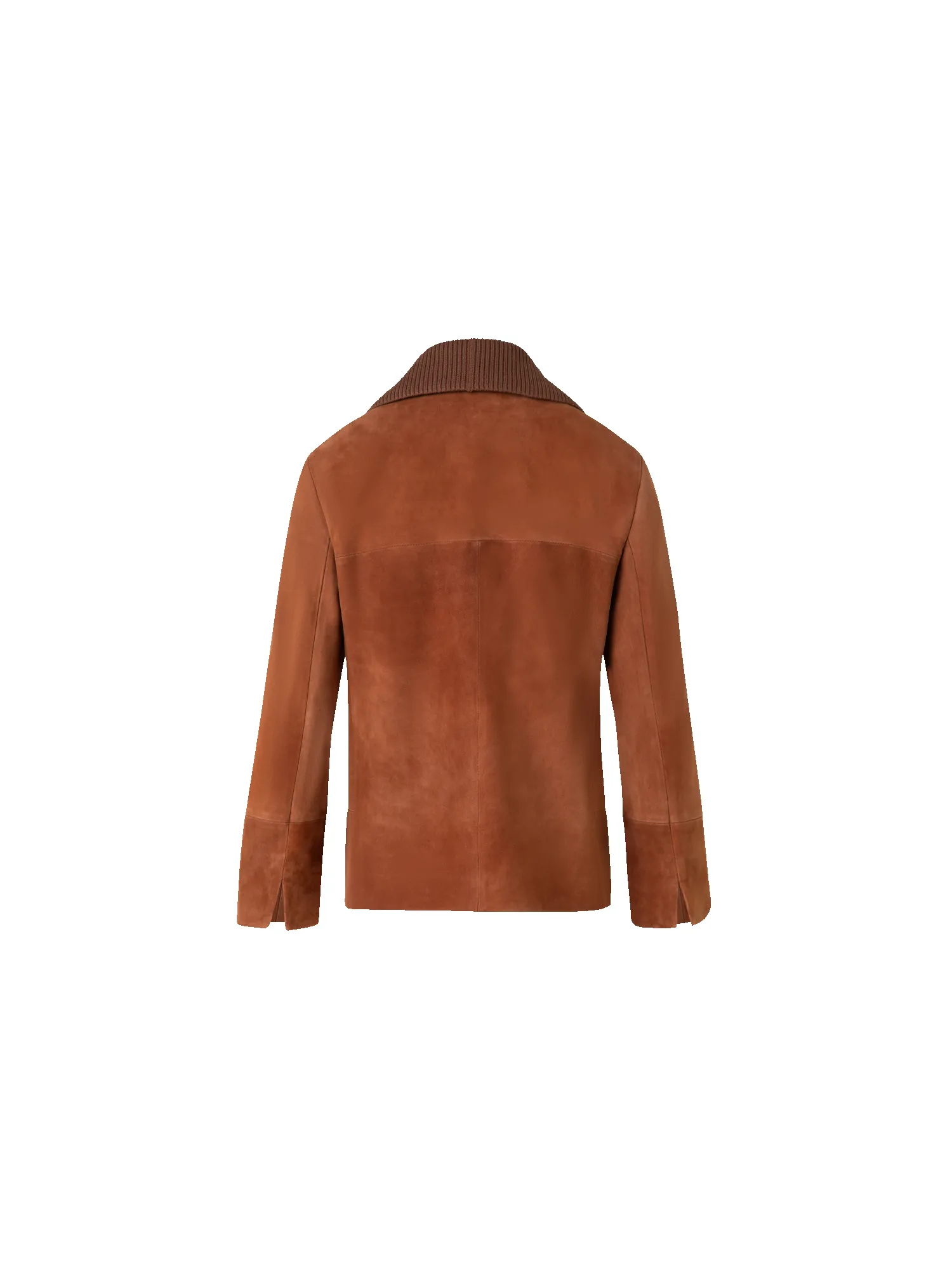 Cropped Leather Jacket with Knit Collar sold by Akris product image thumbnail 4