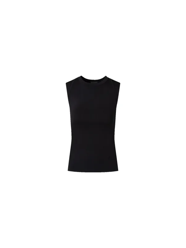 Sleeveless Knit Top in Silk Stretch made by Akris