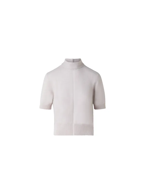 Short Sleeve Cashmere Sweater with Sheer Stripe sold by Akris