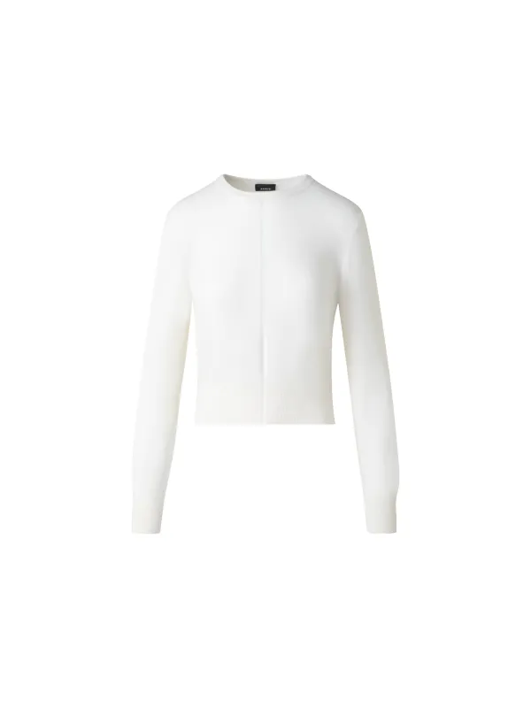 Cashmere Sweater with Fine Sheer Stripe sold by Akris