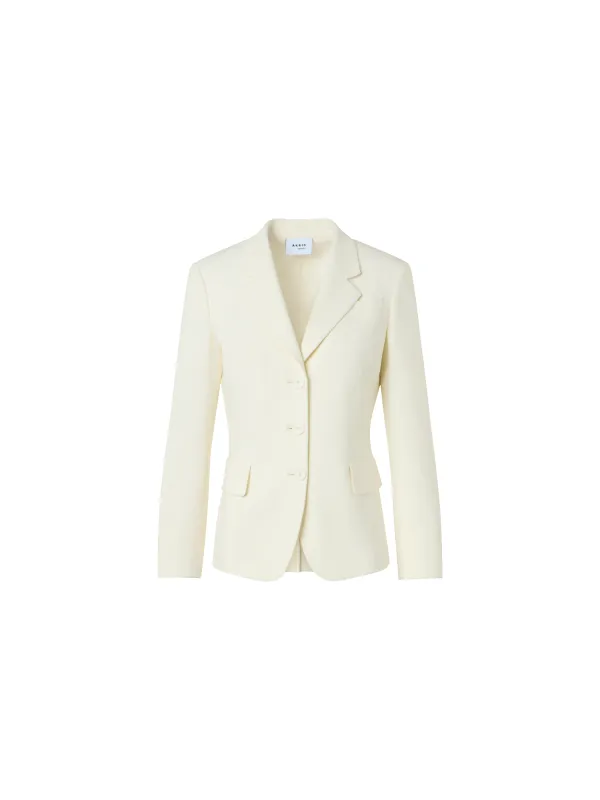 Pebble Crêpe Three-Button Blazer made by Akris Punto