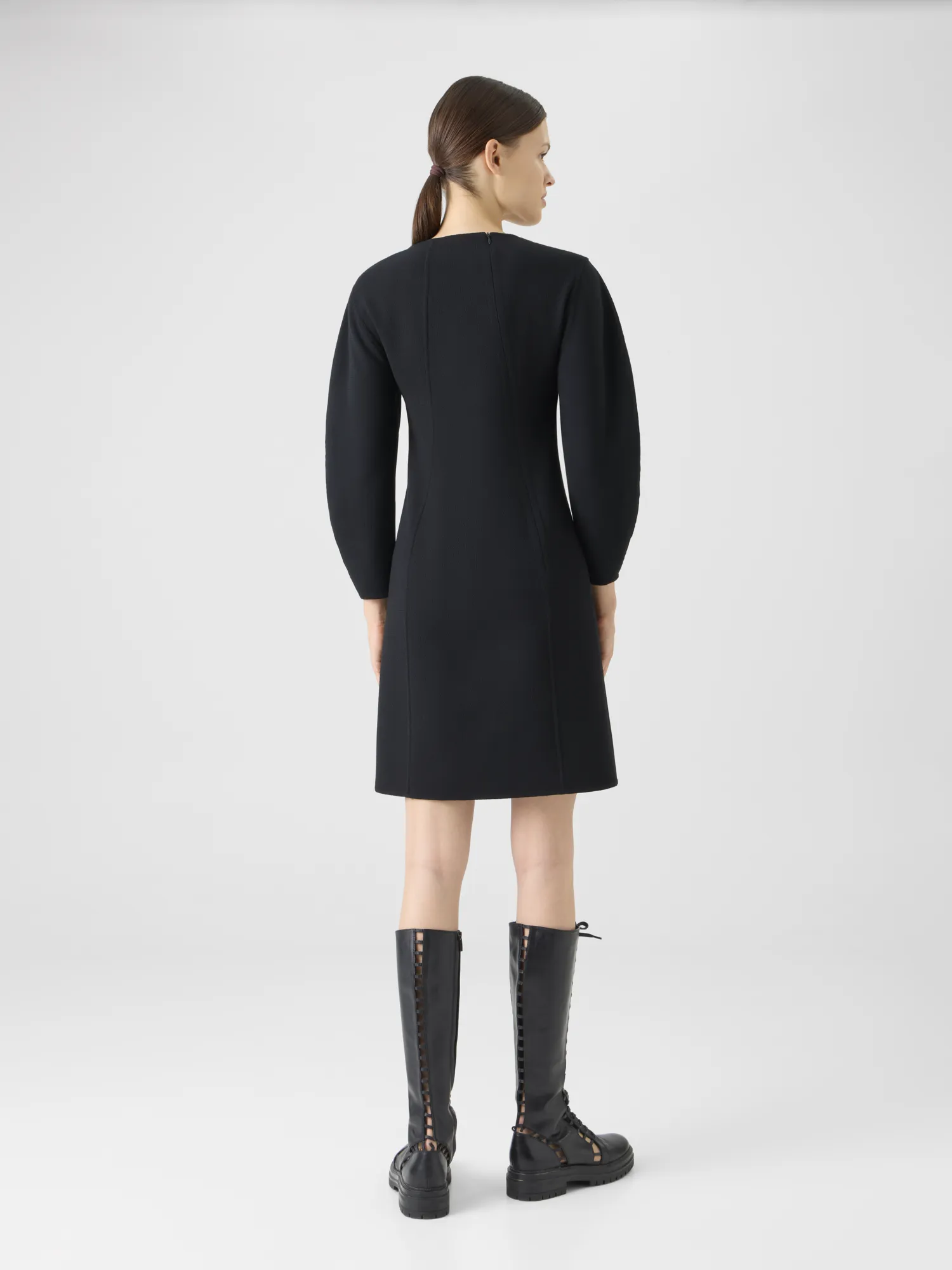 Short Wool Crêpe Double-Face Sheath Dress sold by Akris product image thumbnail 5