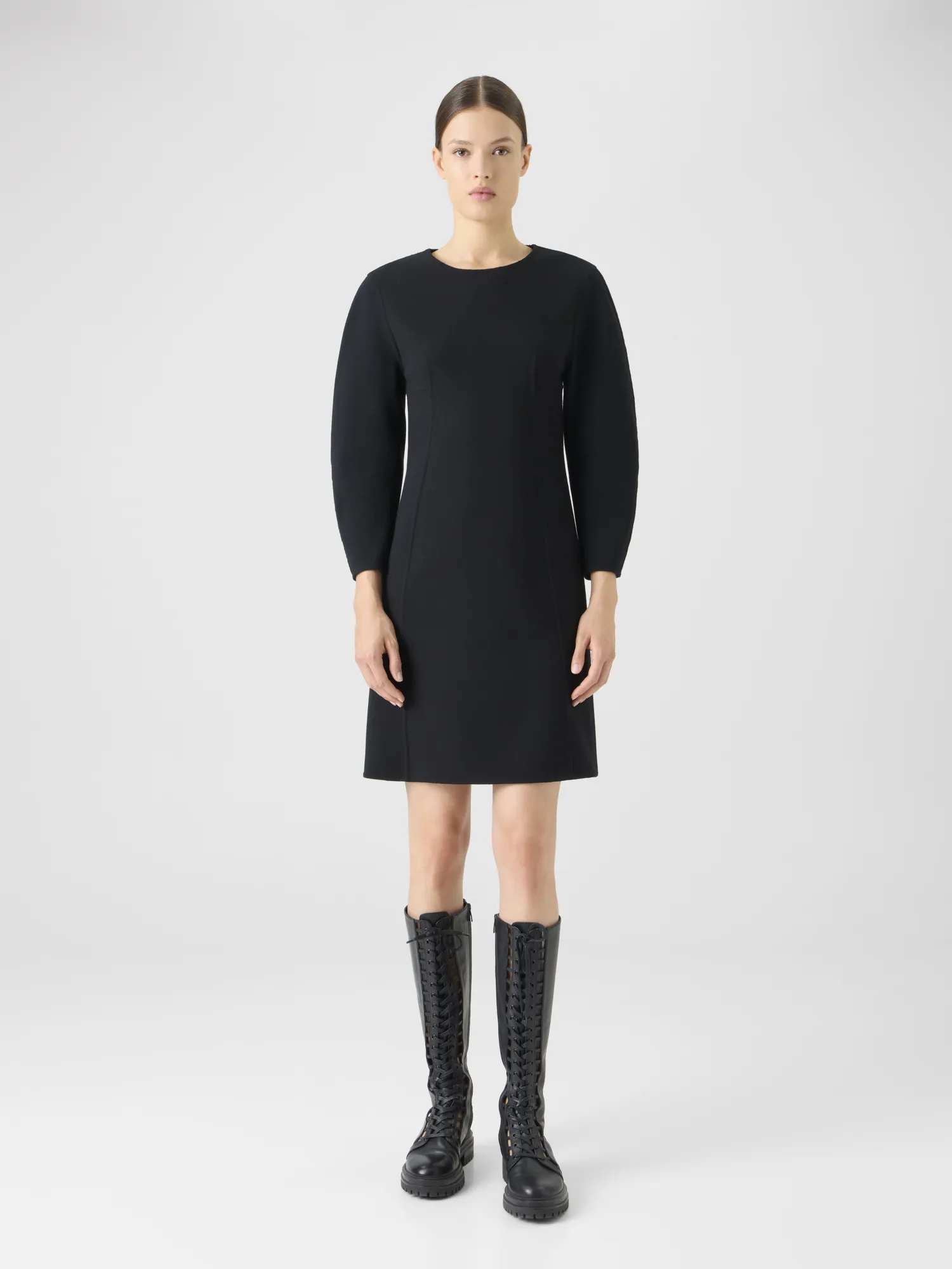 Short Wool Crêpe Double-Face Sheath Dress sold by Akris product image thumbnail 2