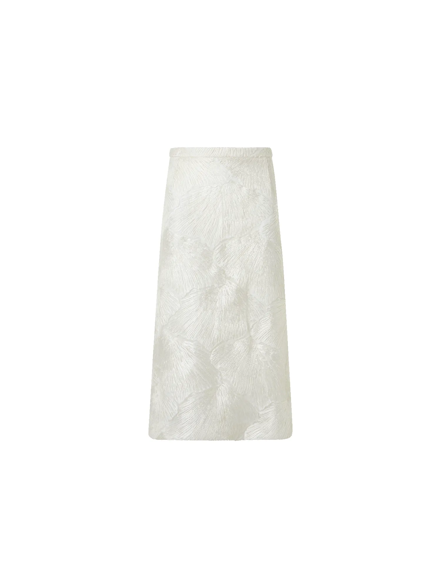 Techno Lacquered Sea Fan Lace A-Line Skirt sold by Akris