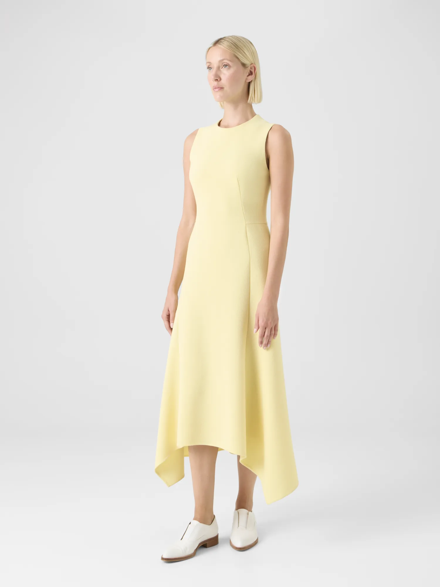 Asymmetrical Wool Crêpe Double-Face Midi Dress sold by Akris product image thumbnail 5