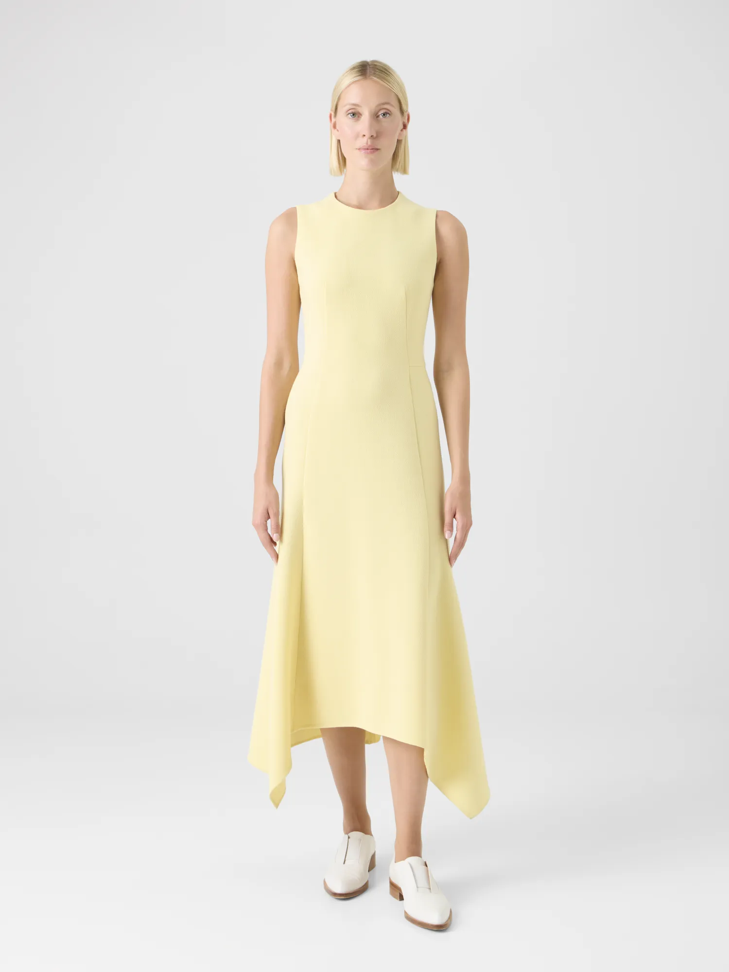 Asymmetrical Wool Crêpe Double-Face Midi Dress sold by Akris product image thumbnail 2
