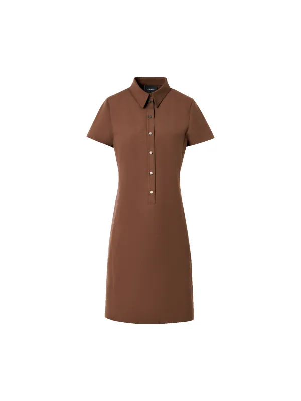 Cotton Silk Stretch Double-Face Polo Dress sold by Akris