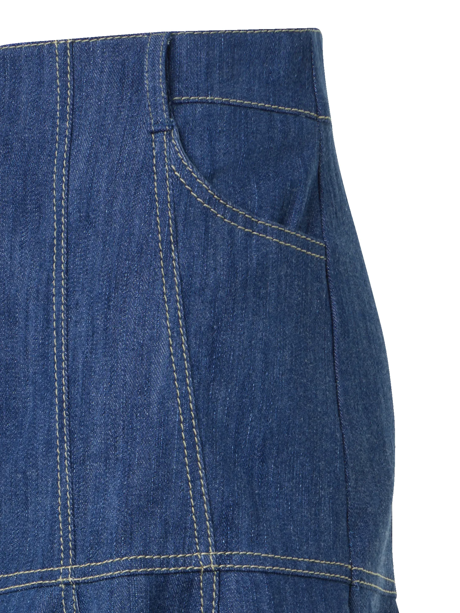 Cotton Denim Midi Skirt with Flared Hem sold by Akris product image thumbnail 3