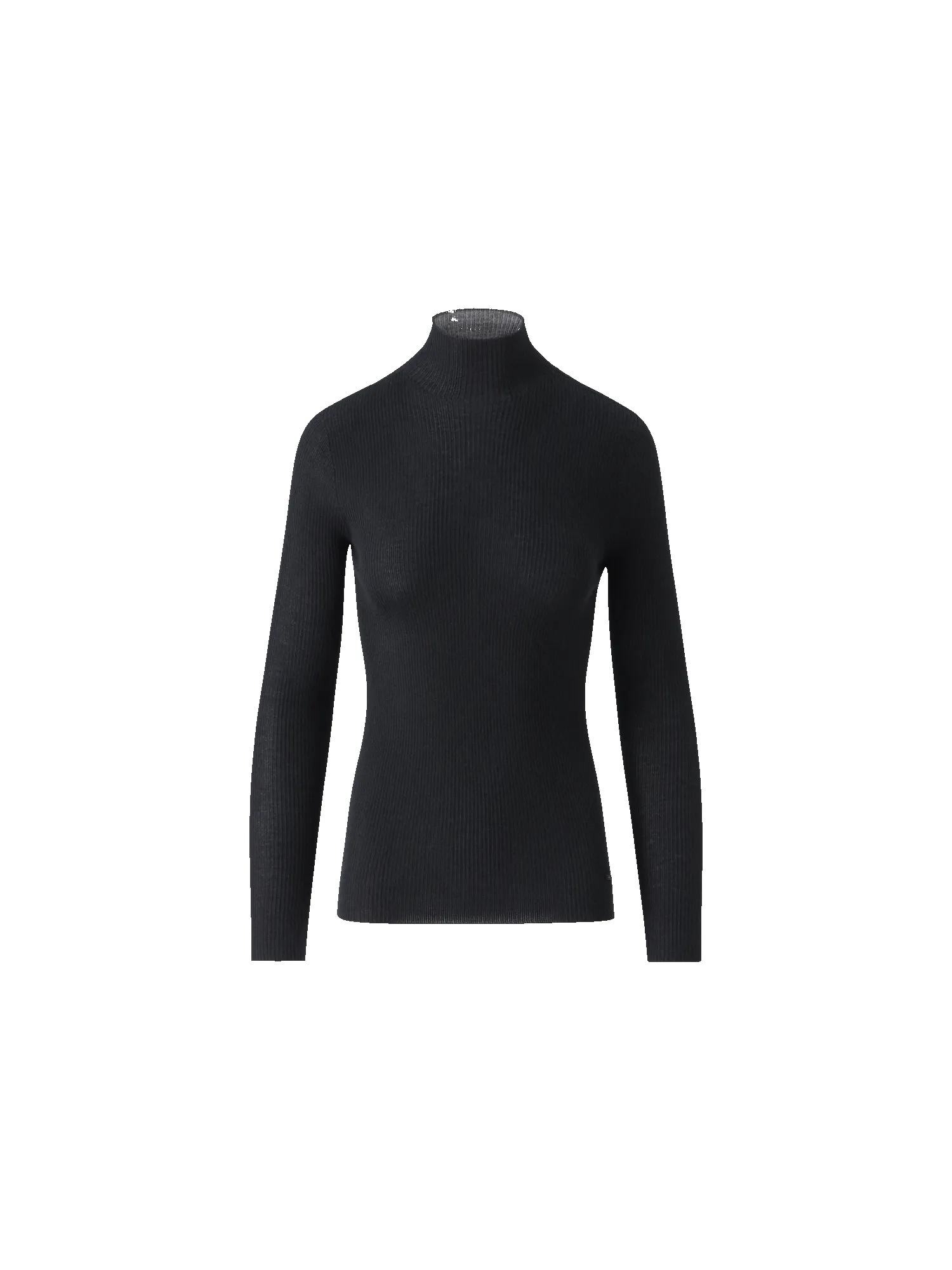 Fine Rib Cashmere Silk Mock Neck Pullover sold by Akris