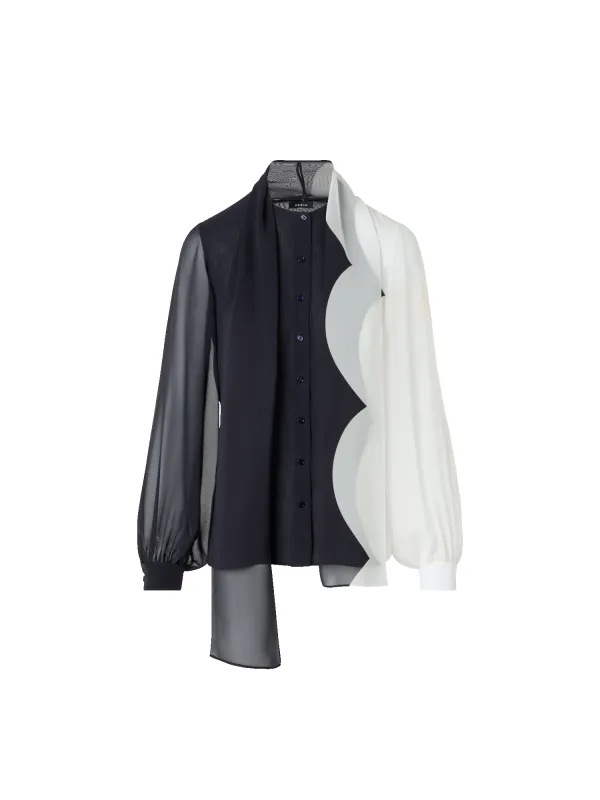 Silk Blouse with Volume Sleeves sold by Akris