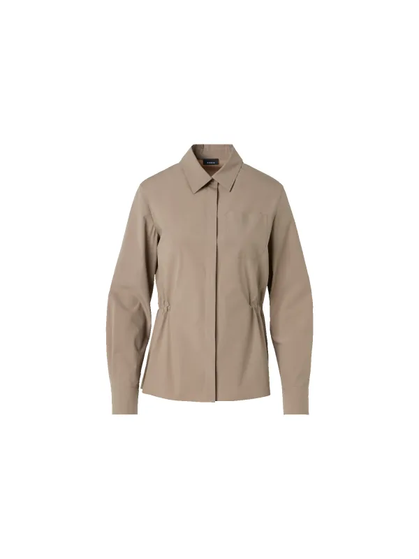 Cotton Poplin Shirt with Waist Drawstring sold by Akris
