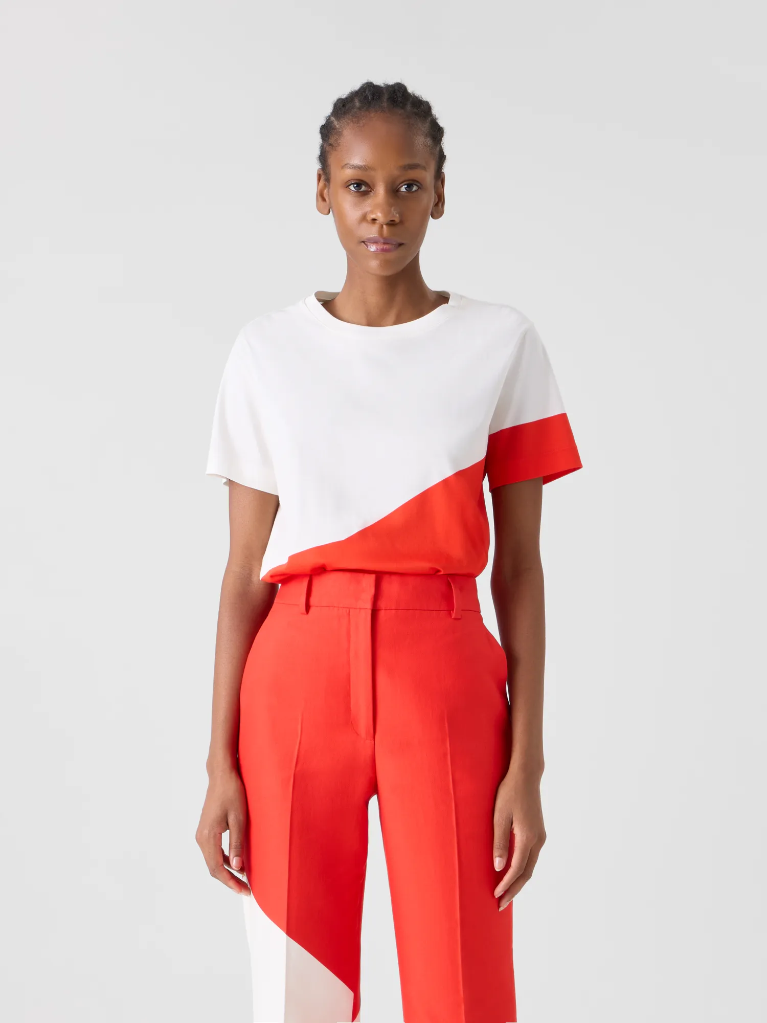 Relaxed Cotton T-Shirt with Polygon Print sold by Akris product image thumbnail 2