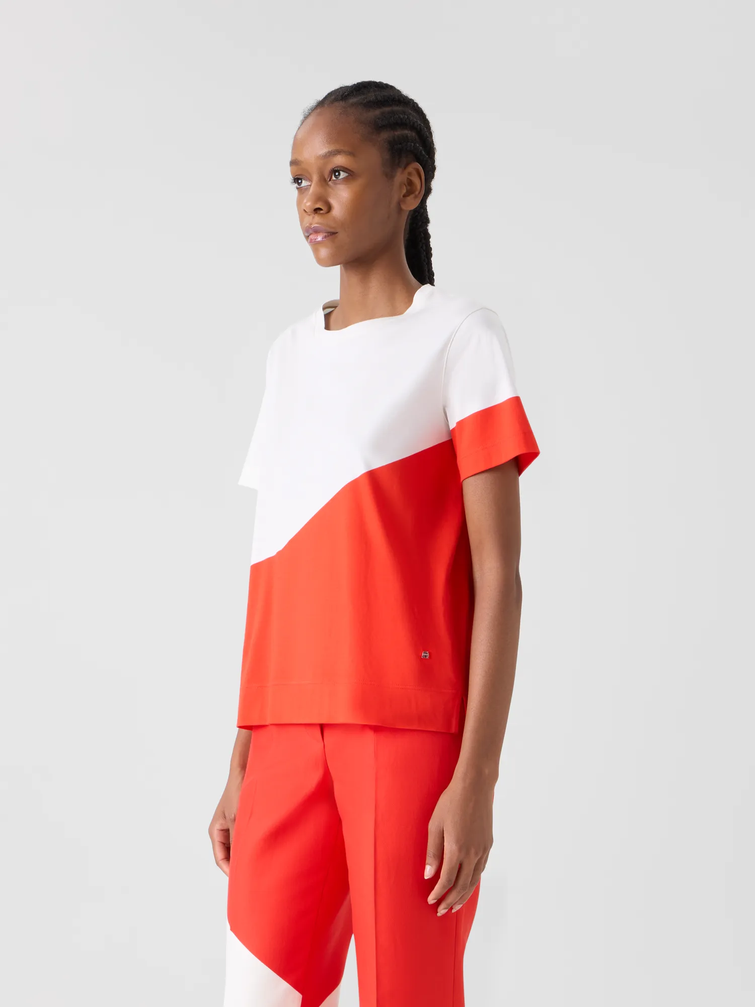 Relaxed Cotton T-Shirt with Polygon Print sold by Akris product image thumbnail 4