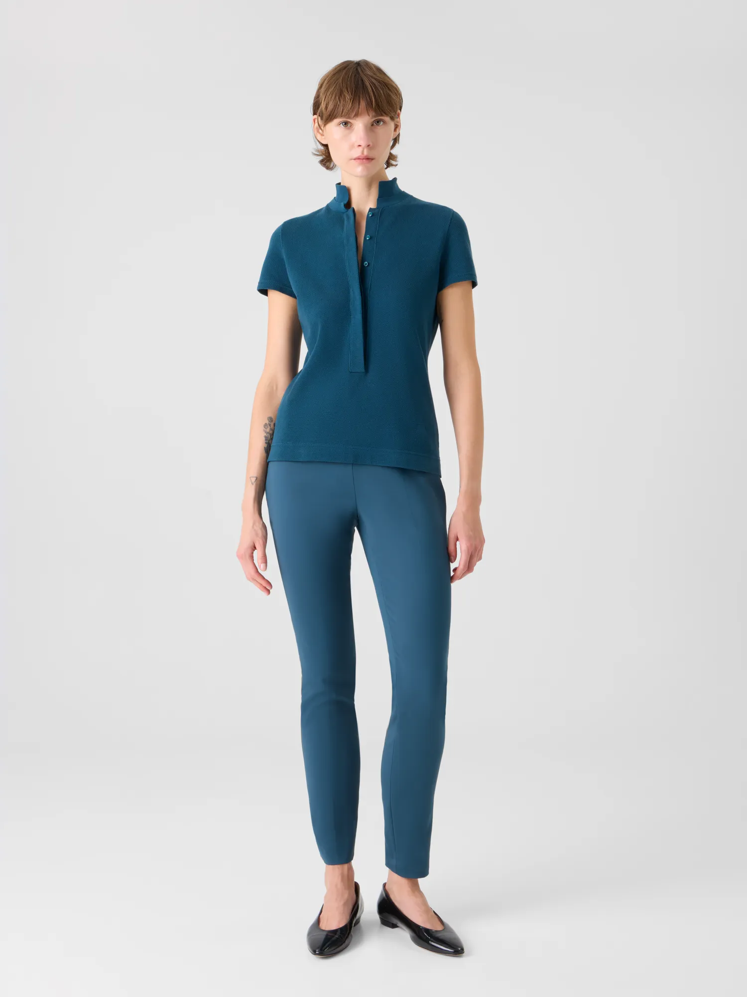 Melissa Slim Pants in Stretch Cotton sold by Akris product image thumbnail 2