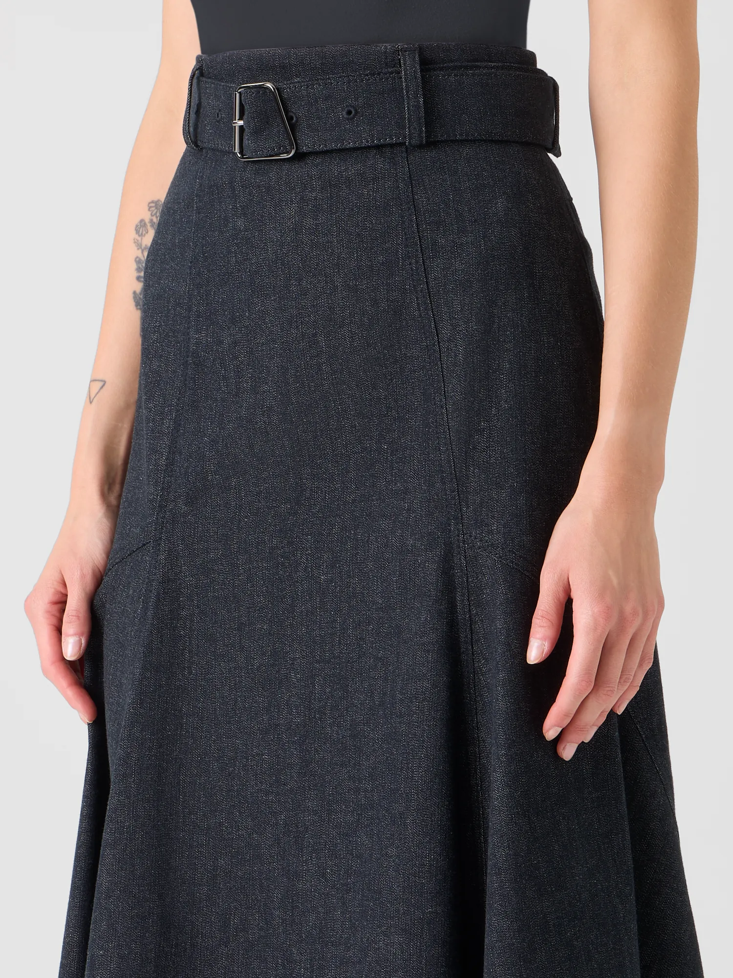Denim A-line Midi Skirt sold by Akris product image thumbnail 4