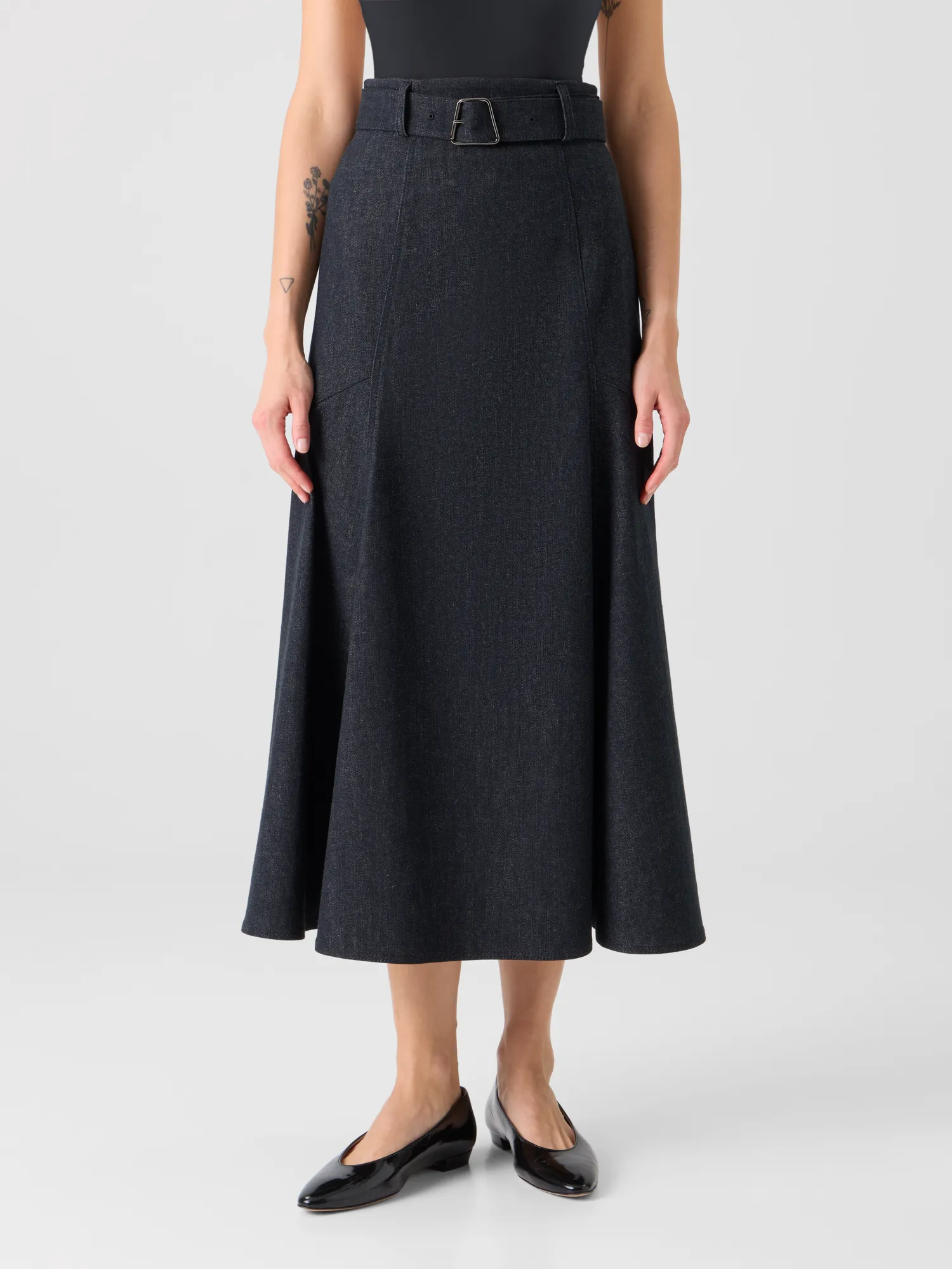 Denim A-line Midi Skirt sold by Akris product image thumbnail 5