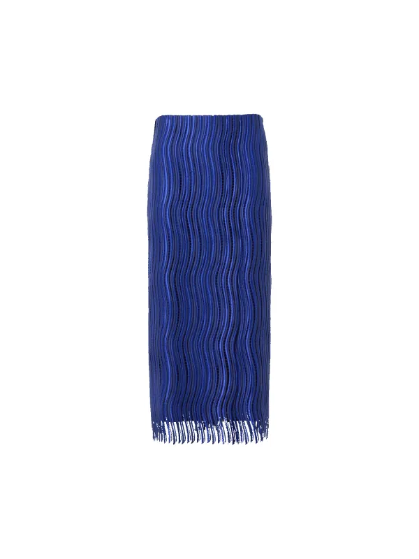 Midi Pencil Skirt in Wave Guipure sold by Akris