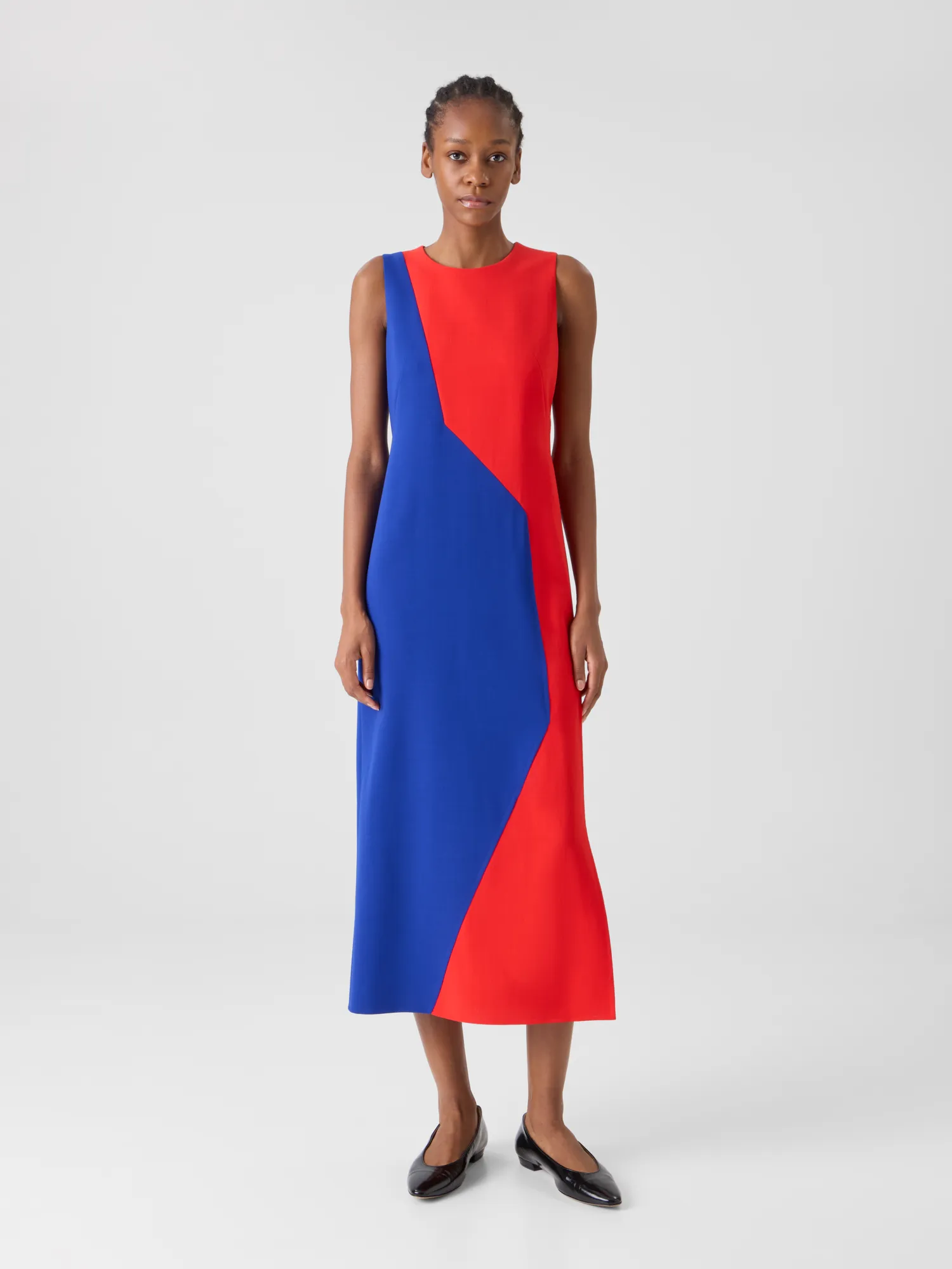 Midi Sheath Dress with Polygon Patchwork sold by Akris product image thumbnail 2