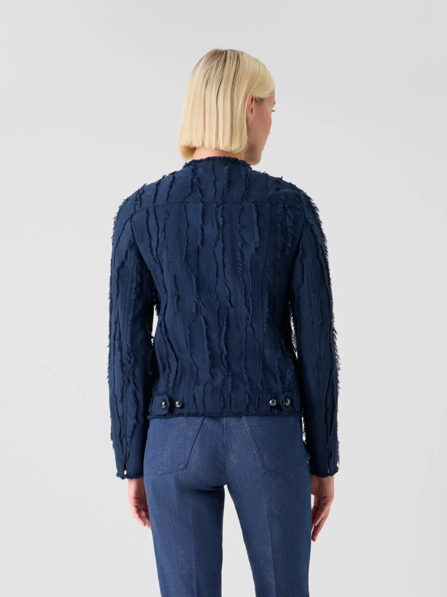Fringed Wave Jacquard Cotton Jacket sold by Akris product image thumbnail 4