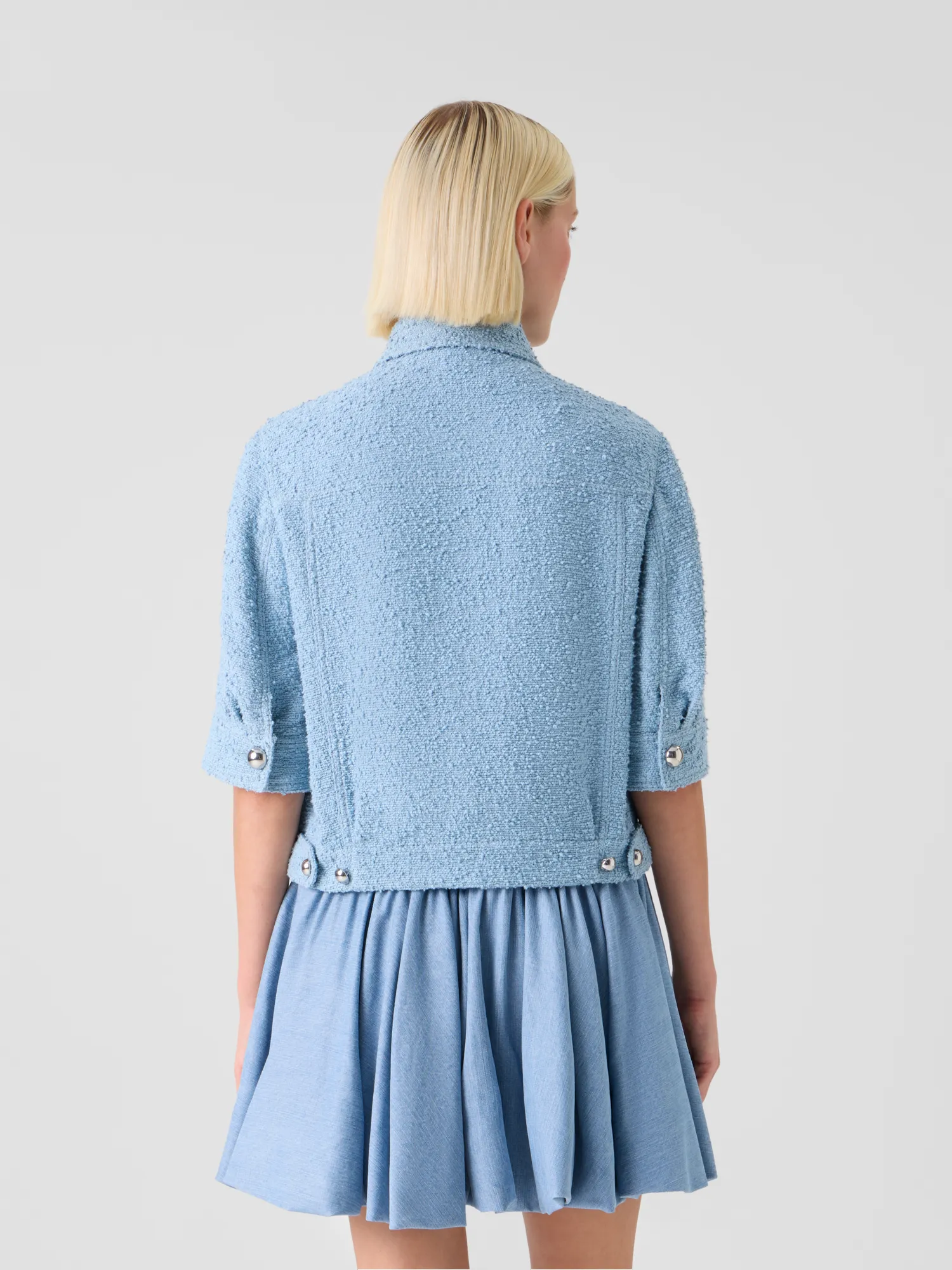 Short Bouclé Cotton Summer Jacket sold by Akris product image thumbnail 5