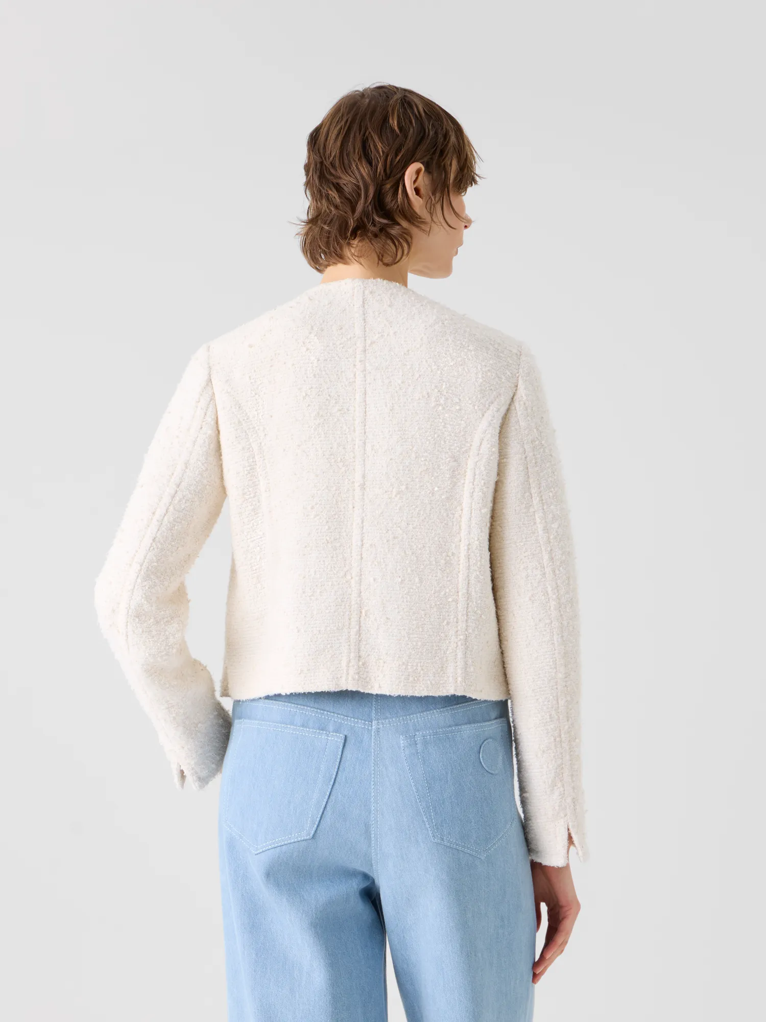 Boxy Bouclé Cotton Summer Jacket sold by Akris product image thumbnail 3