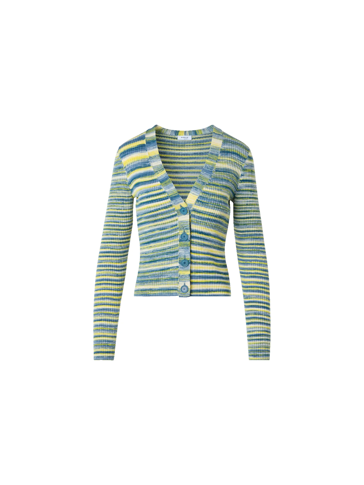 Space-Dye Rib Merino Wool Knit Cardigan sold by Akris