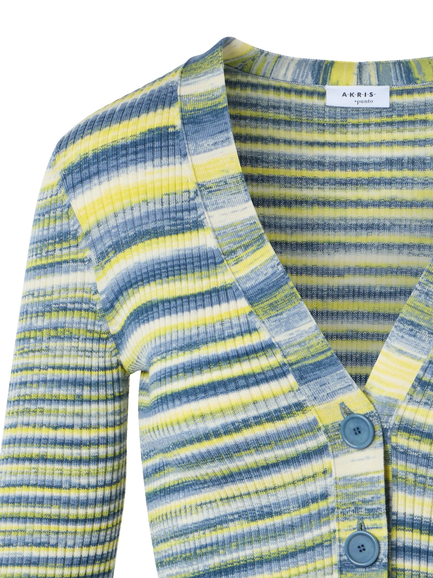 Space-Dye Rib Merino Wool Knit Cardigan sold by Akris product image thumbnail 3