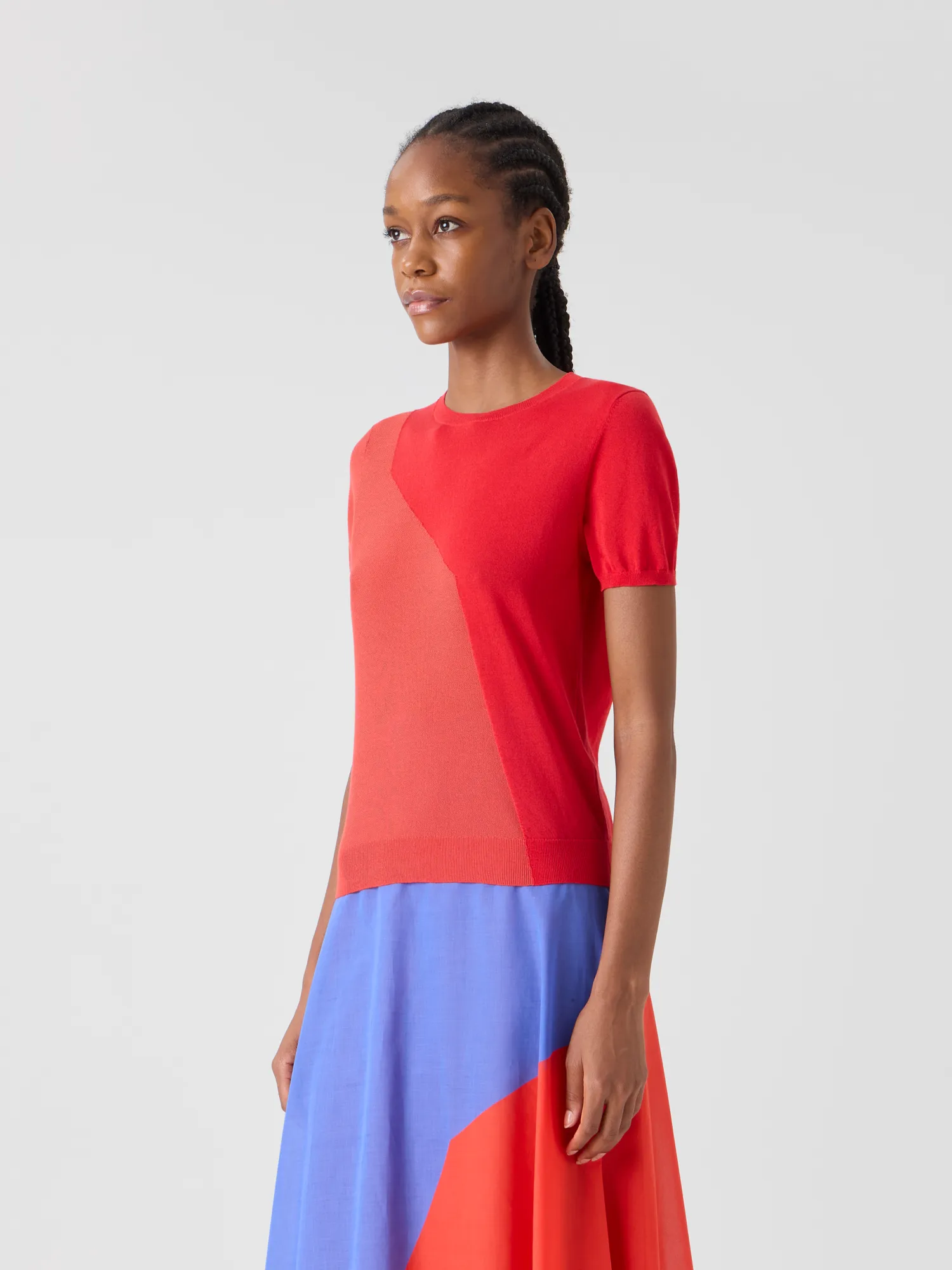 Silk Cotton High Plains Intarsia Sweater sold by Akris product image thumbnail 4