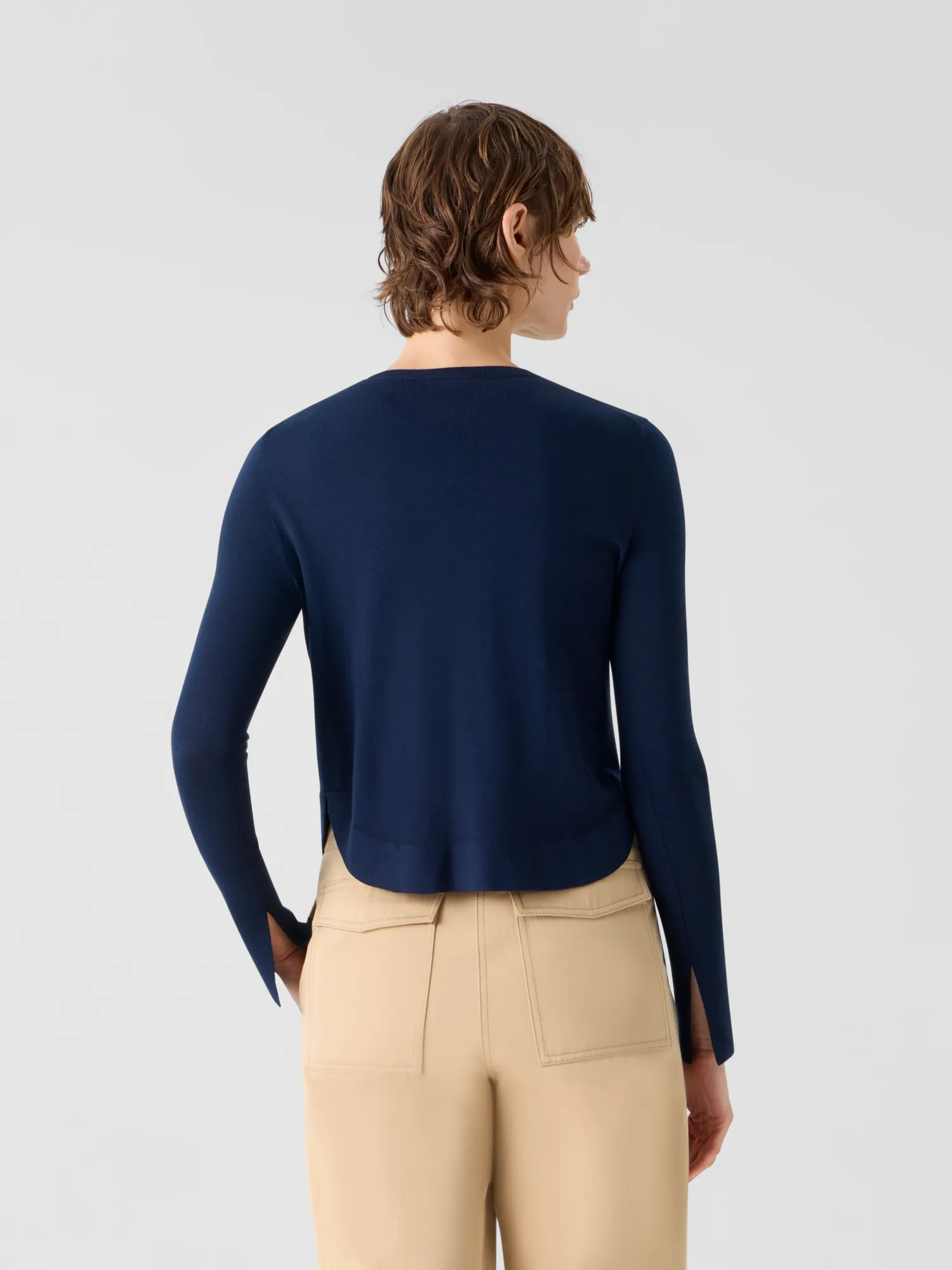 Lightweight Merino Wool Knit Cardigan sold by Akris product image thumbnail 5
