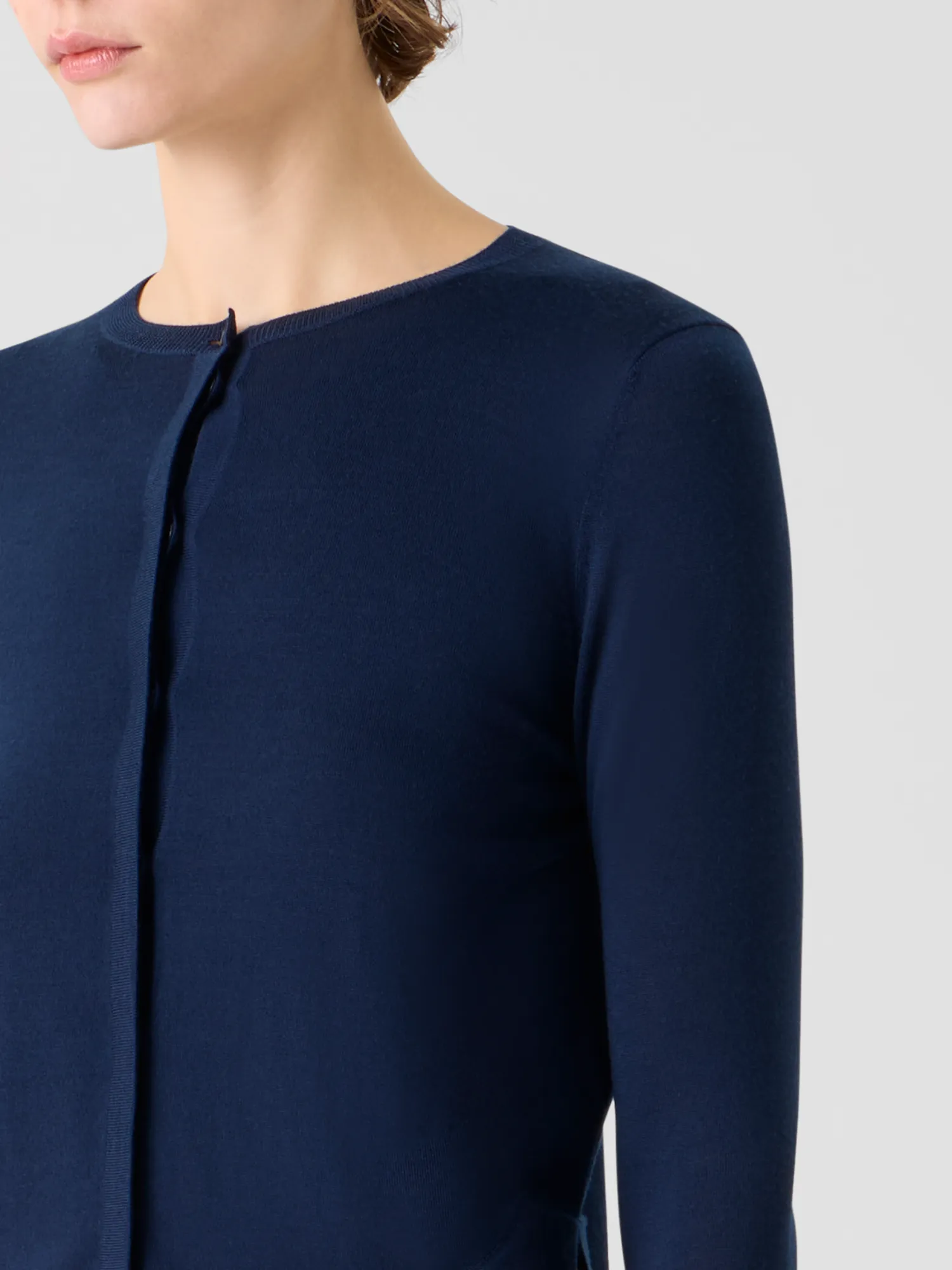 Lightweight Merino Wool Knit Cardigan sold by Akris product image thumbnail 3