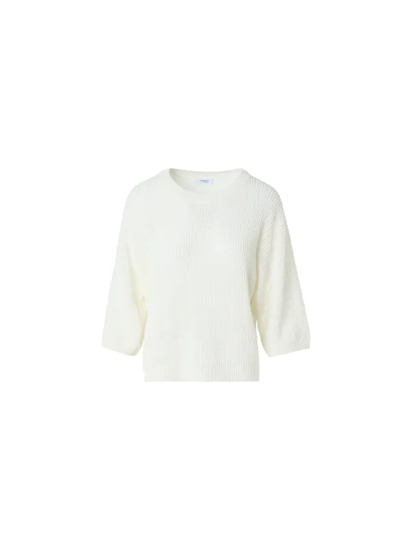 Relaxed Linen-Cotton Boxy Knit Sweater made by Akris Punto