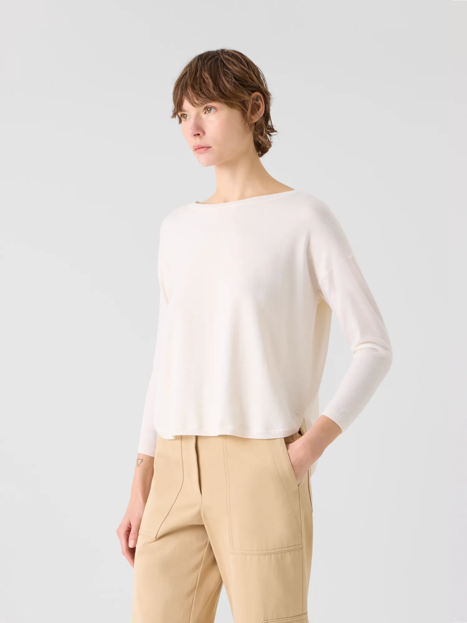 Fine Merino Wool Signature Knit Sweater sold by Akris product image thumbnail 5