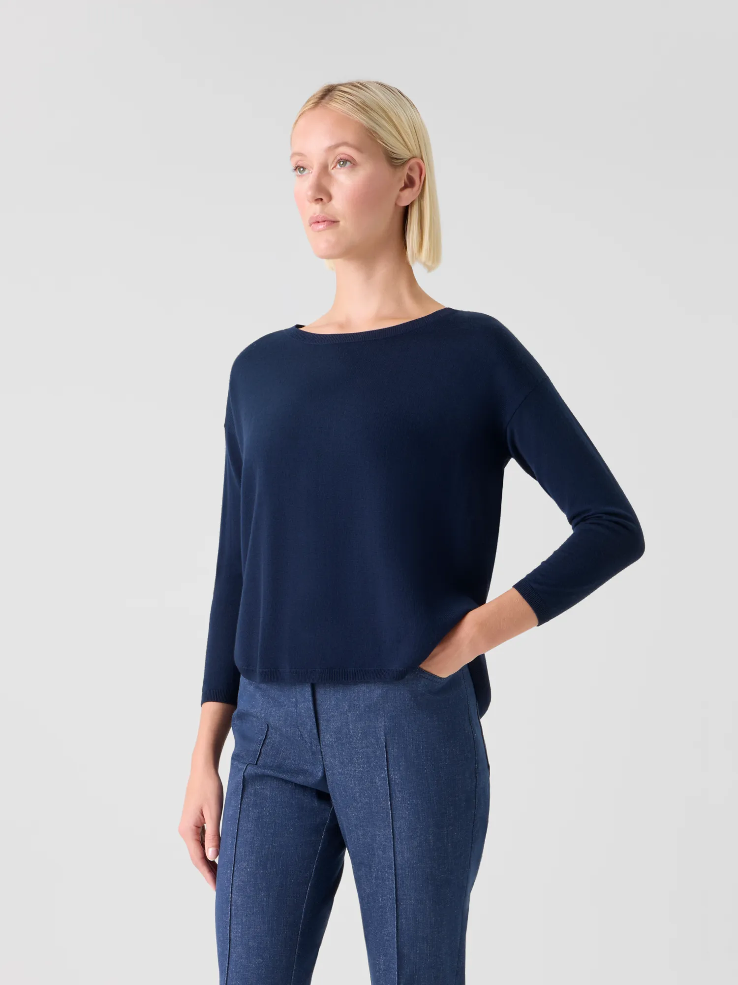 Fine Merino Wool Signature Knit Sweater sold by Akris product image thumbnail 3