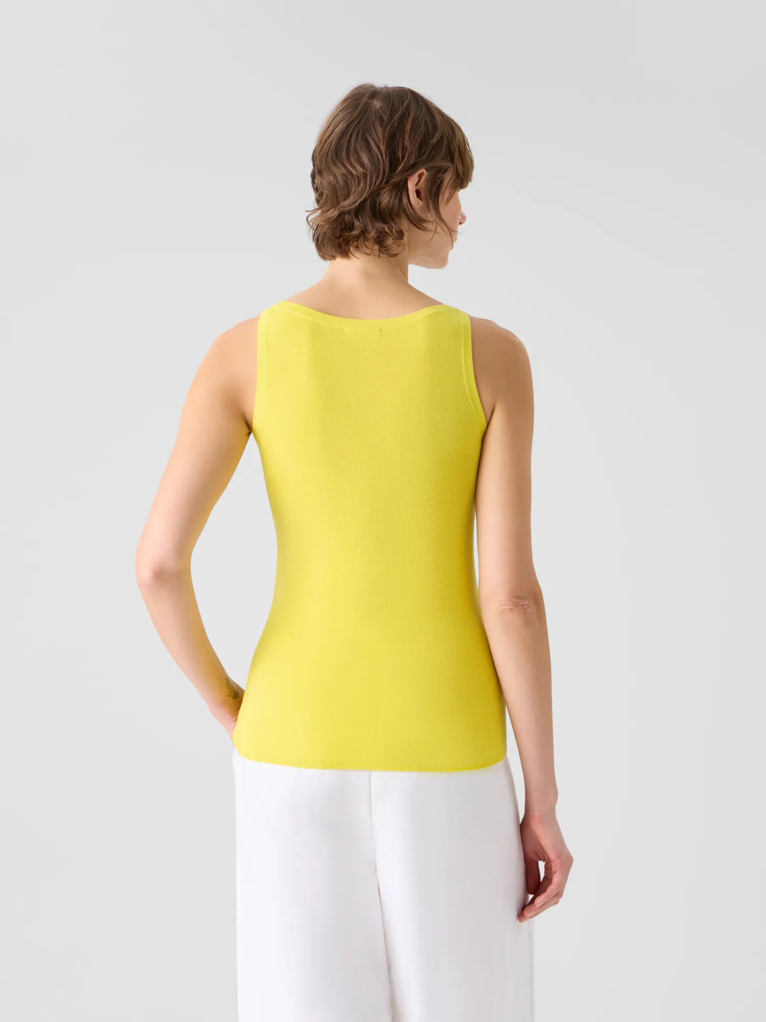 Fitted Merino Wool Tank Top with Scoop Neck sold by Akris product image thumbnail 4