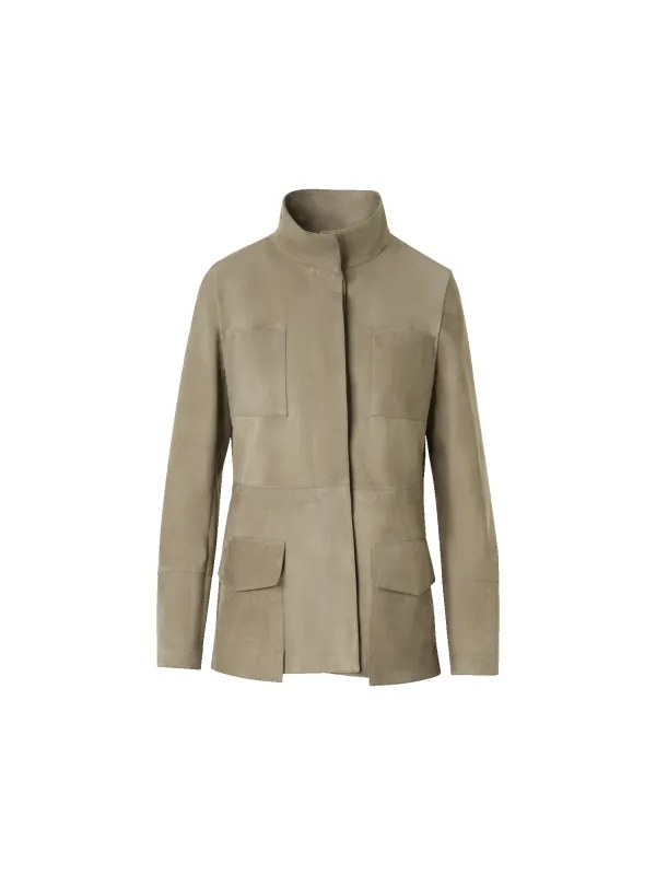 Chianti Safari Jacket in Suede made by Akris
