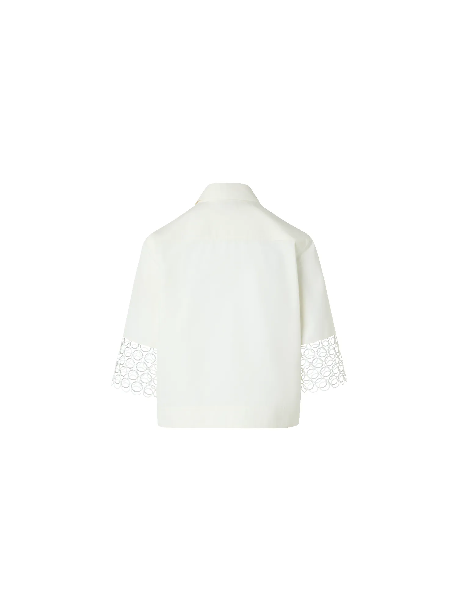 Cotton Boxy Blouse with Eyelet Guipure sold by Akris product image thumbnail 5