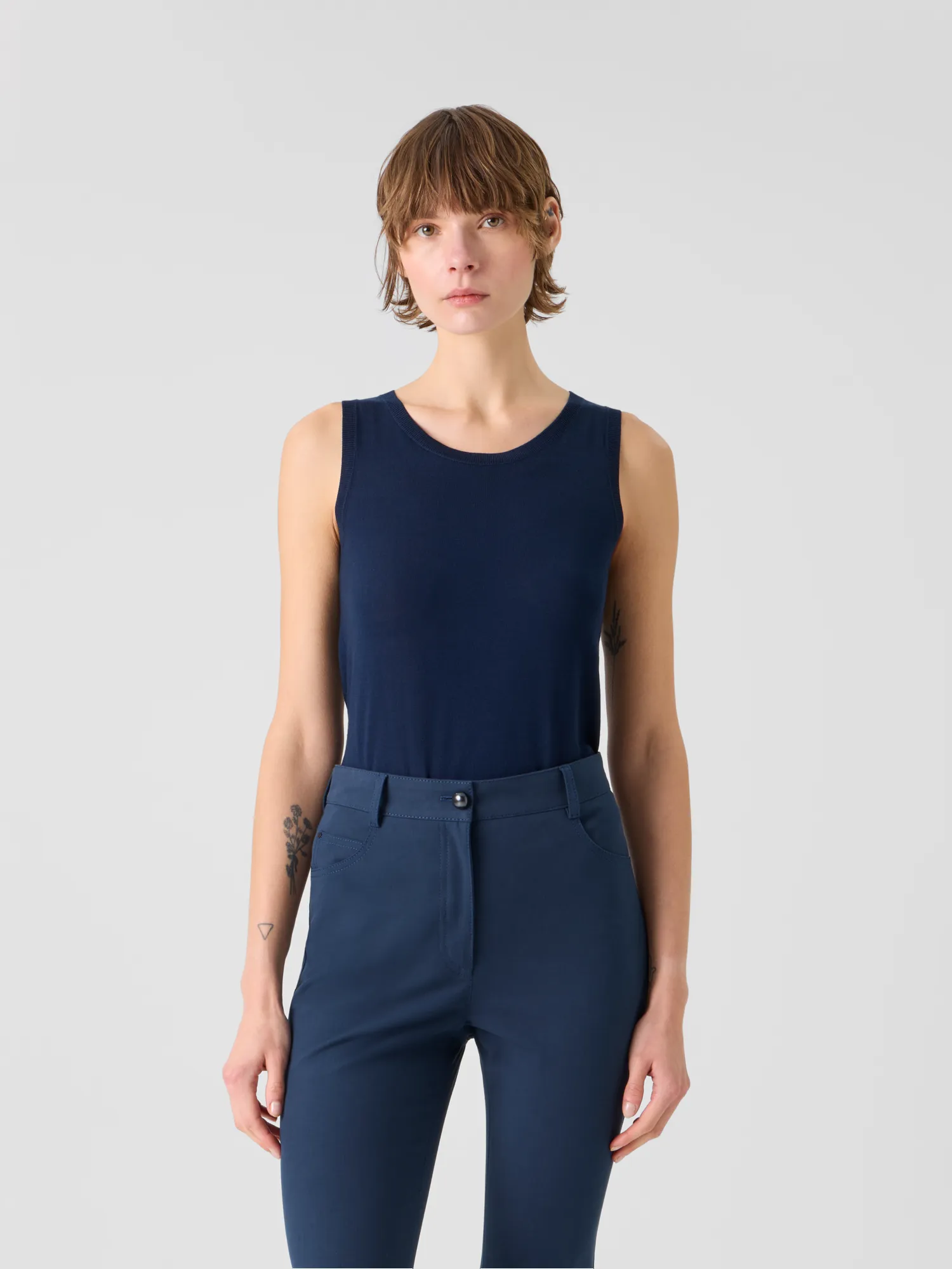 Boat Neck Lightweight Merino Wool Knit Top sold by Akris product image thumbnail 2