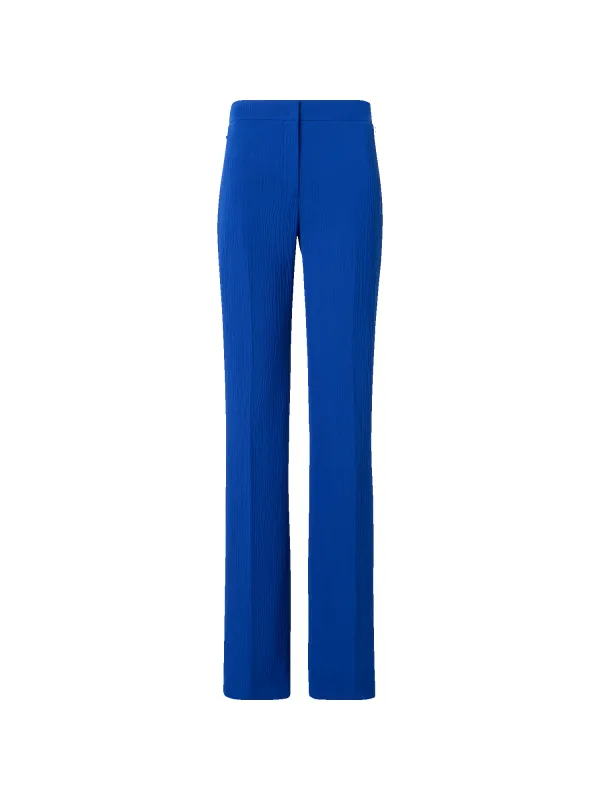 Carl Straight Pants in Structured Cotton Silk made by Akris