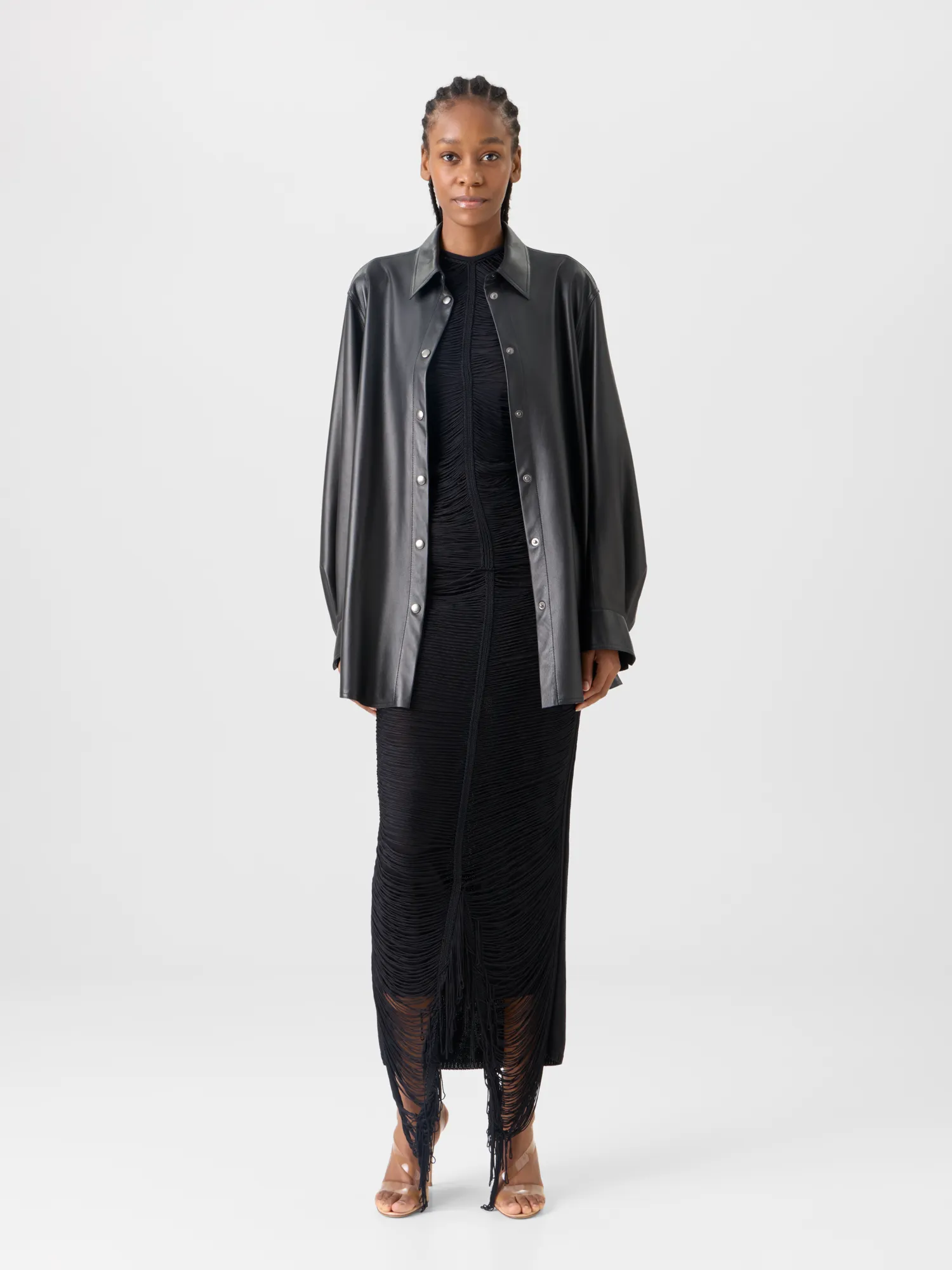 Oversize Nappa Leather Shirt sold by Akris product image thumbnail 2