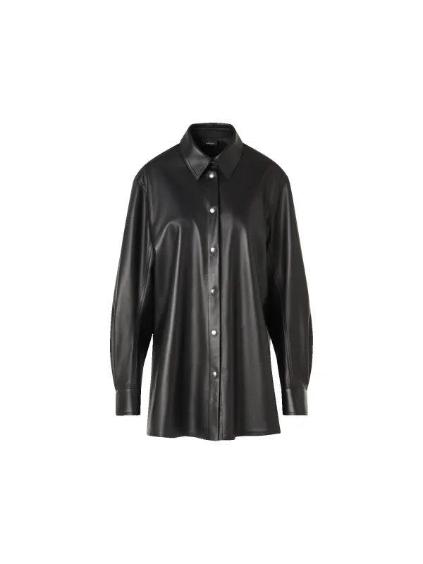 Oversize Nappa Leather Shirt made by Akris