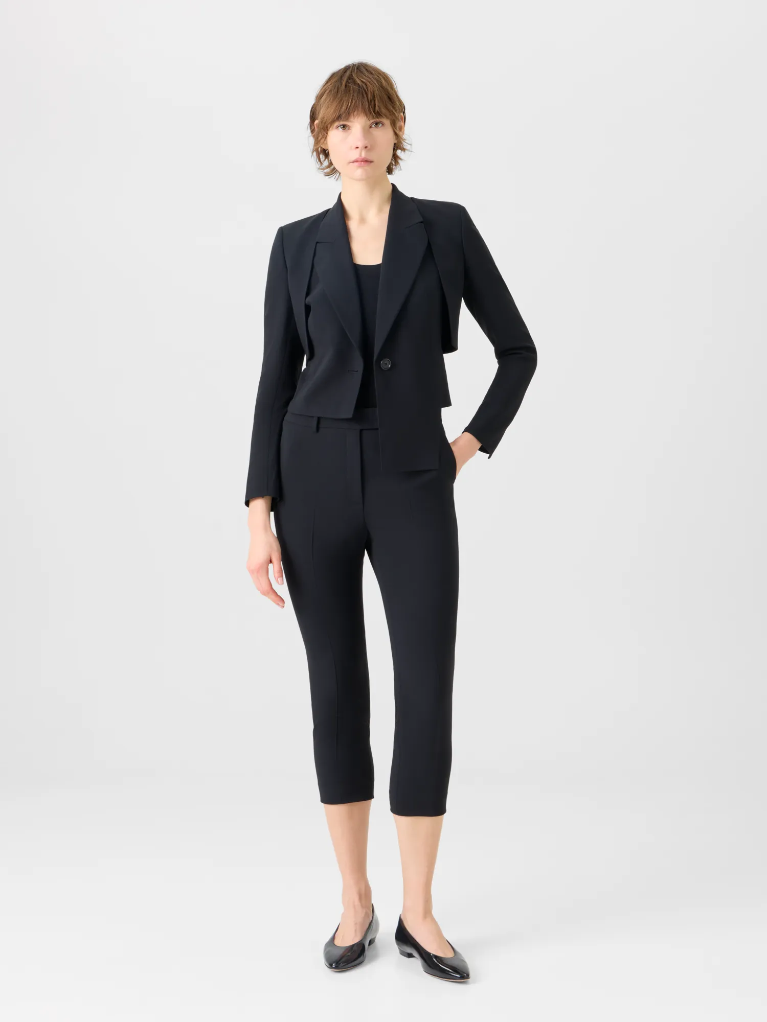 Flavi Slim Capri Pants in Wool Double-Face sold by Akris product image thumbnail 2