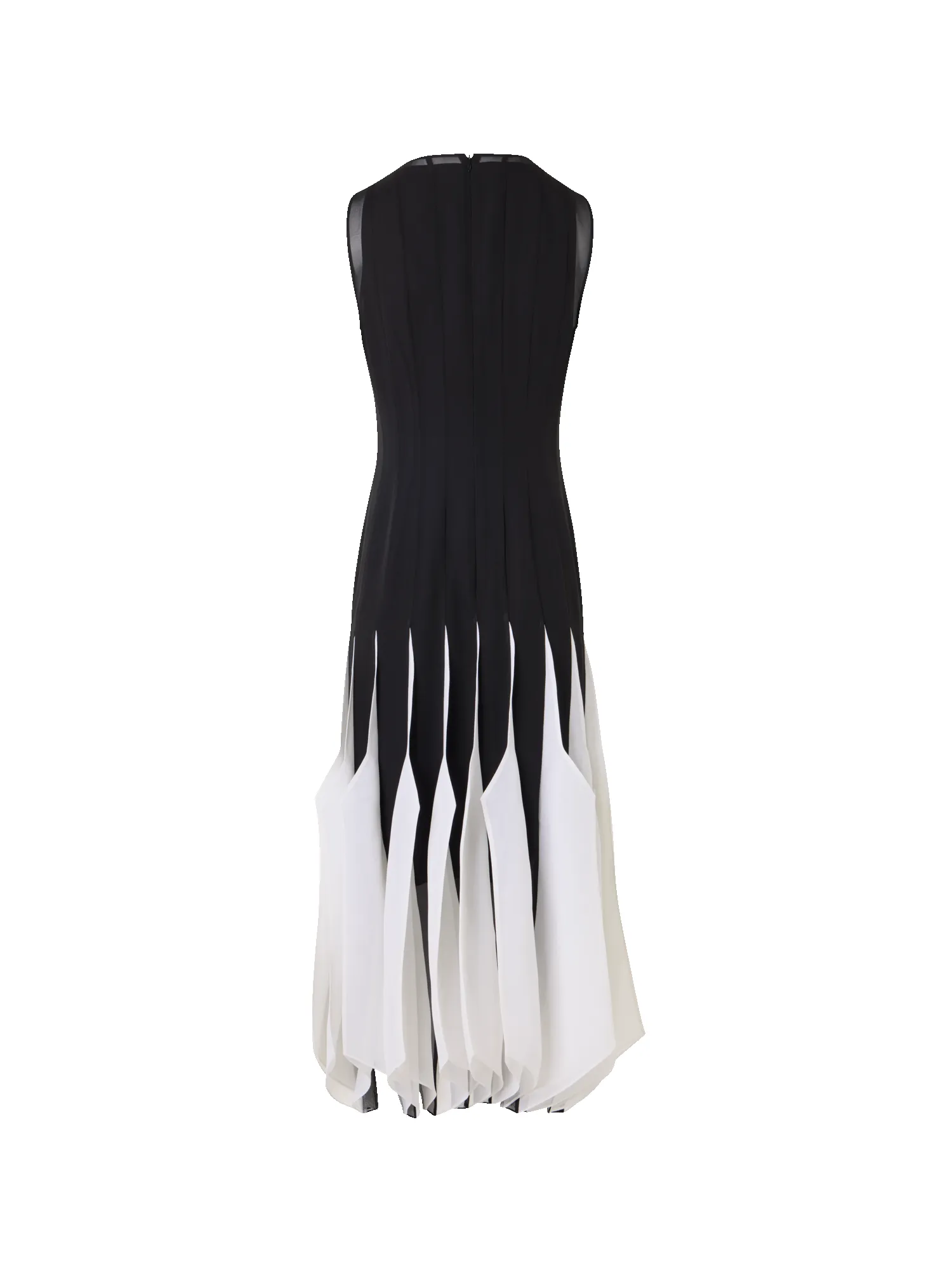 Silk Midi Dress with High Plains Insets sold by Akris product image thumbnail 4