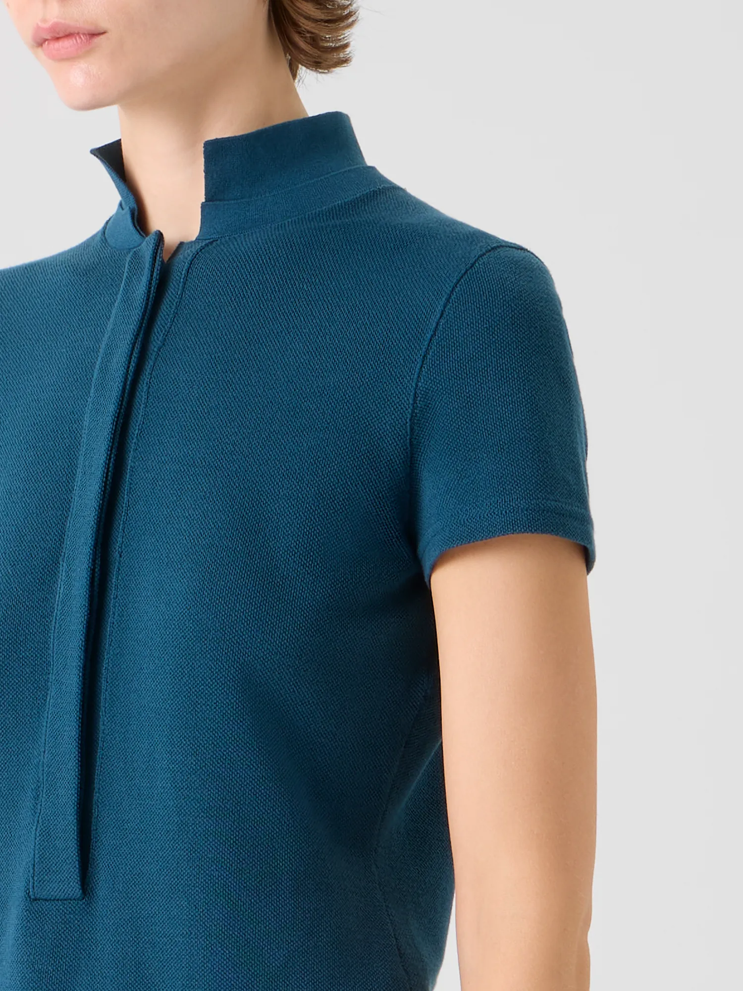 Fitted Cotton Piqué Polo Shirt sold by Akris product image thumbnail 4