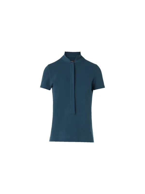 Fitted Cotton Piqué Polo Shirt made by Akris