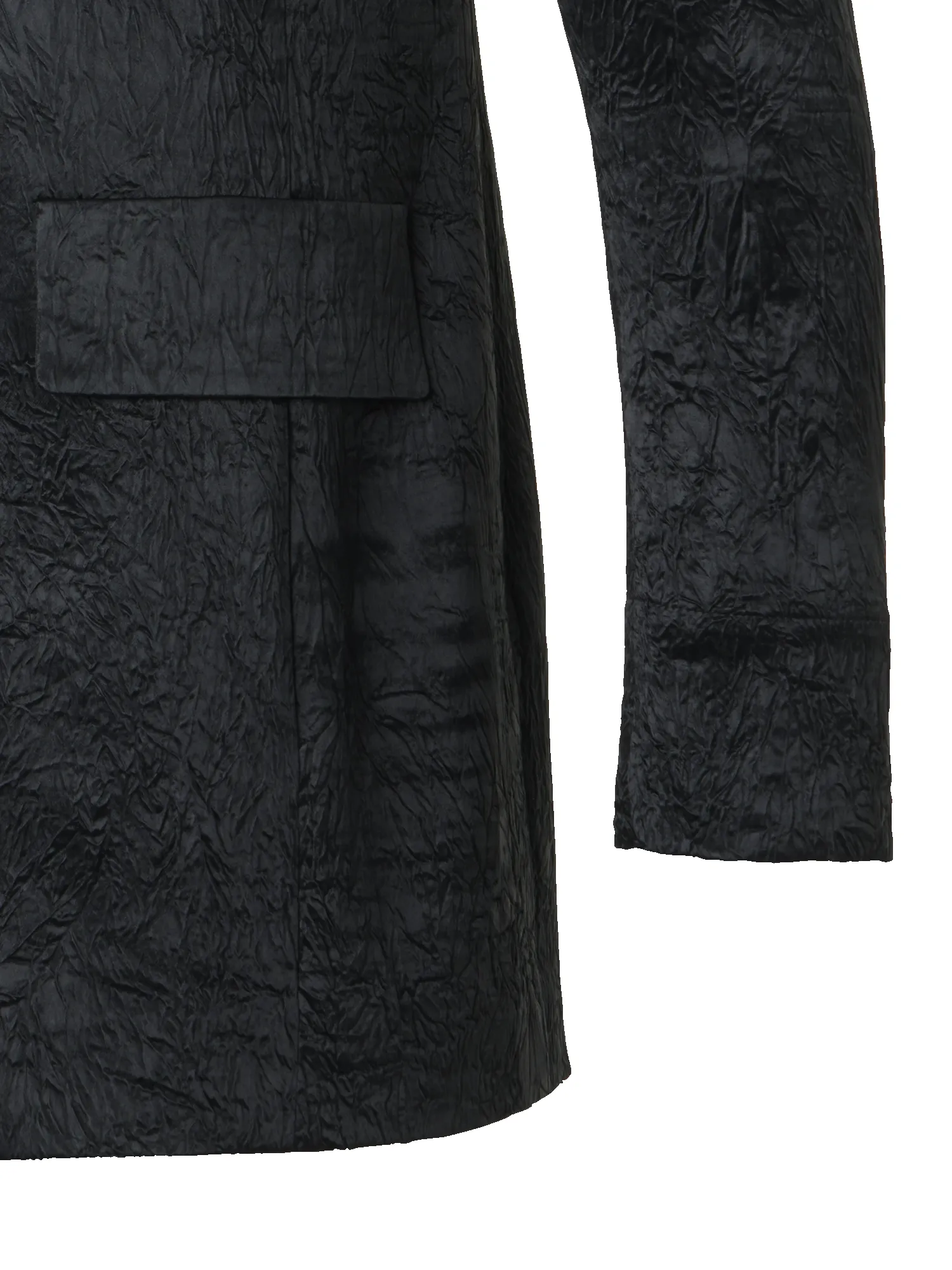 Crinkled Satin Boyfriend Jacket sold by Akris product image thumbnail 4