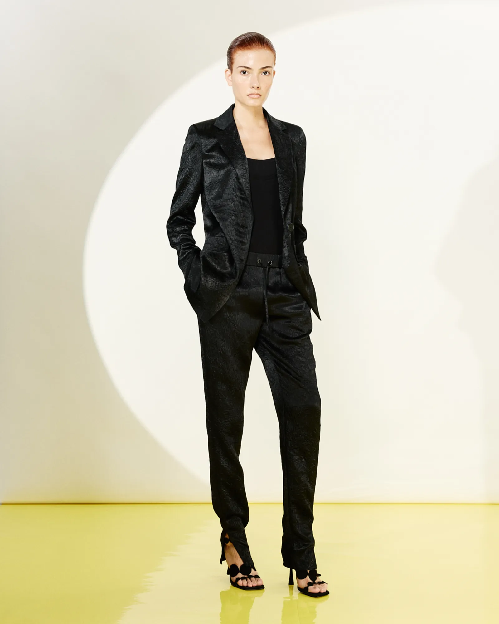 Crinkled Satin Boyfriend Jacket sold by Akris product image thumbnail 2