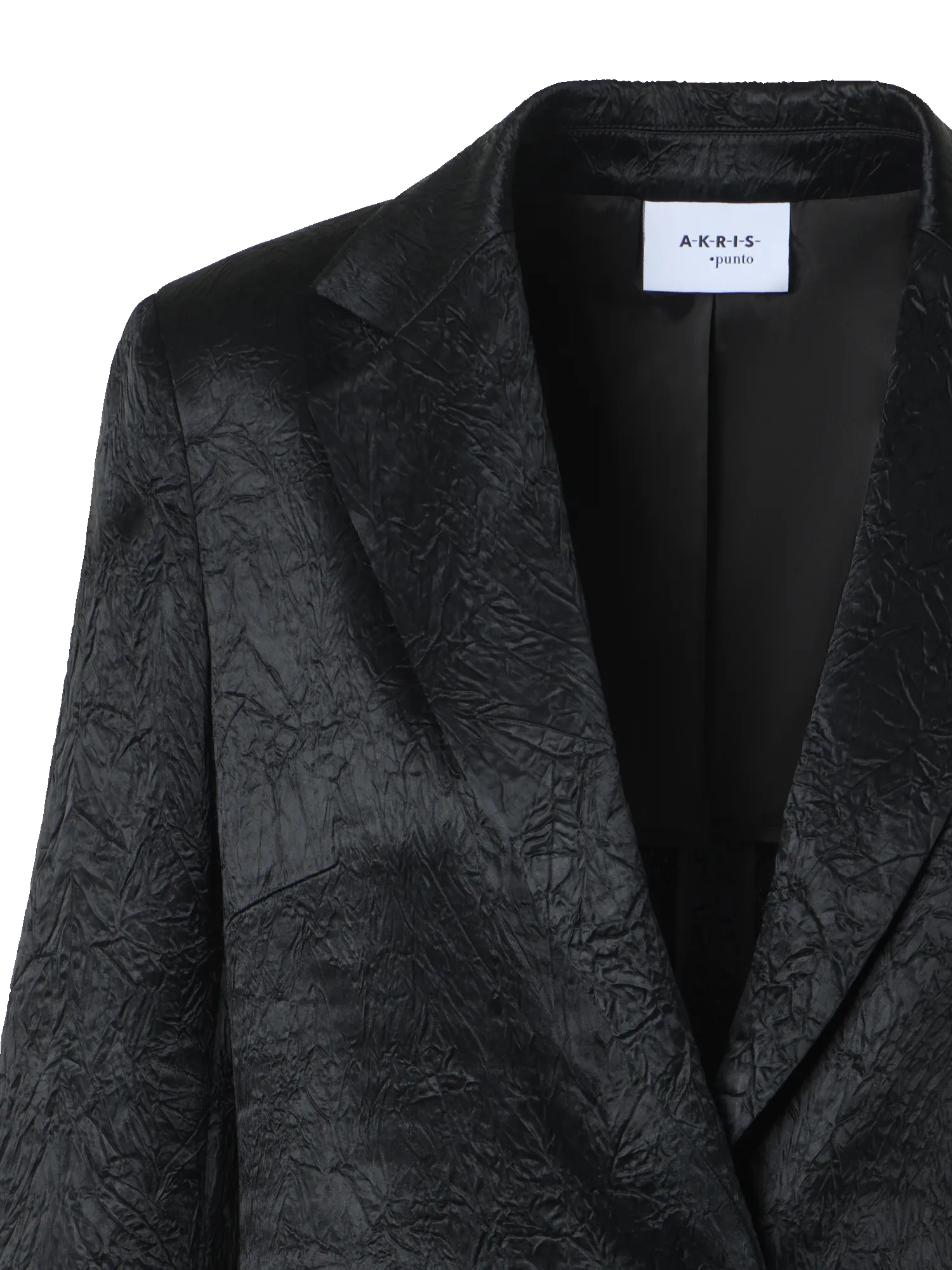 Crinkled Satin Boyfriend Jacket sold by Akris product image thumbnail 3
