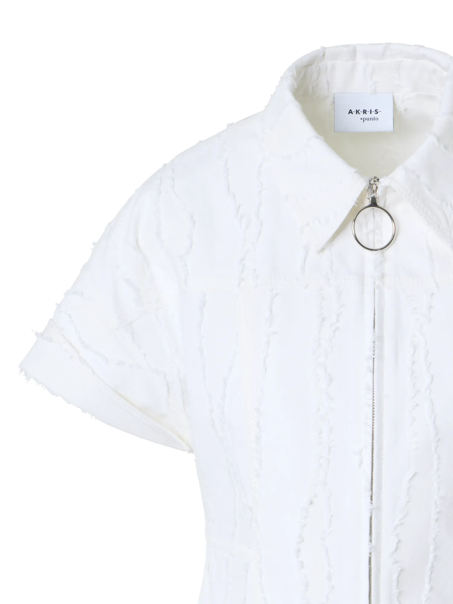 Fringed Wave Jacquard Short Jacket sold by Akris product image thumbnail 3